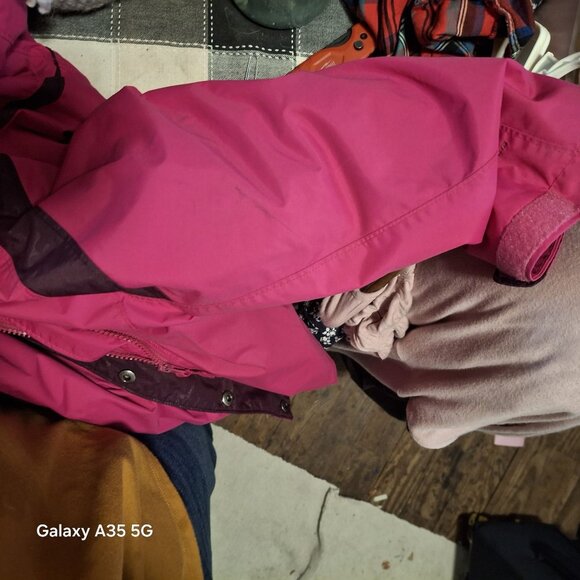 Columbia Womens Pink Hooded Winter Jacket W/ Zipper & Snap Closure Sz 2XL Cozyco - Picture 15 of 15